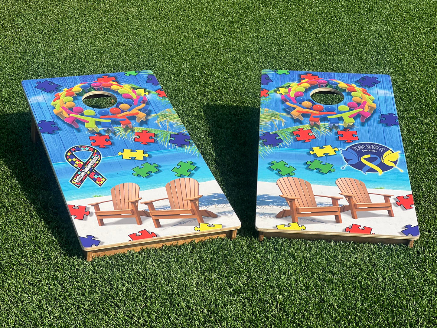 AUTISM AWARENESS Cornhole Boards